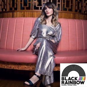 Traffic People Hetty Vneck Jumpsuit in White Gold